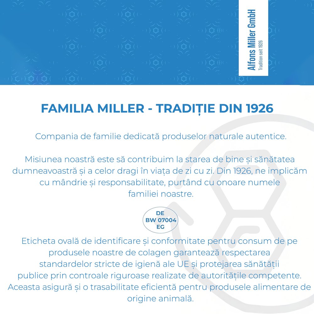 Millers Alpha Gel - Colagen Bovin Hidrolizat Premium 1 kg | Articulații & Piele | 15.000 mg